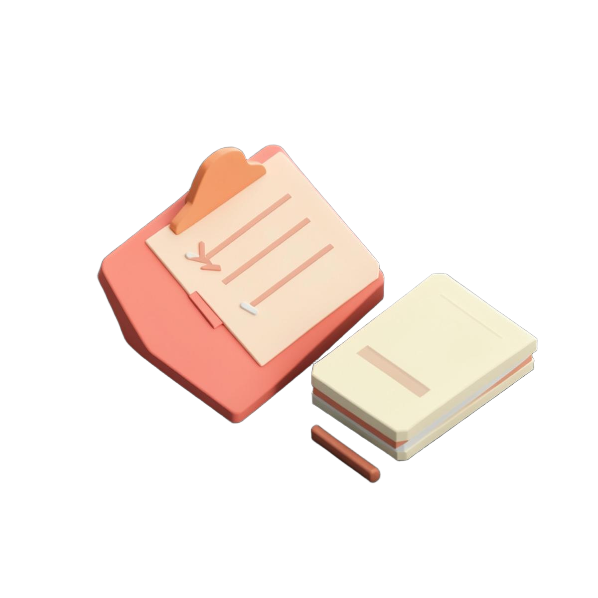 Isometric clipboard and documents