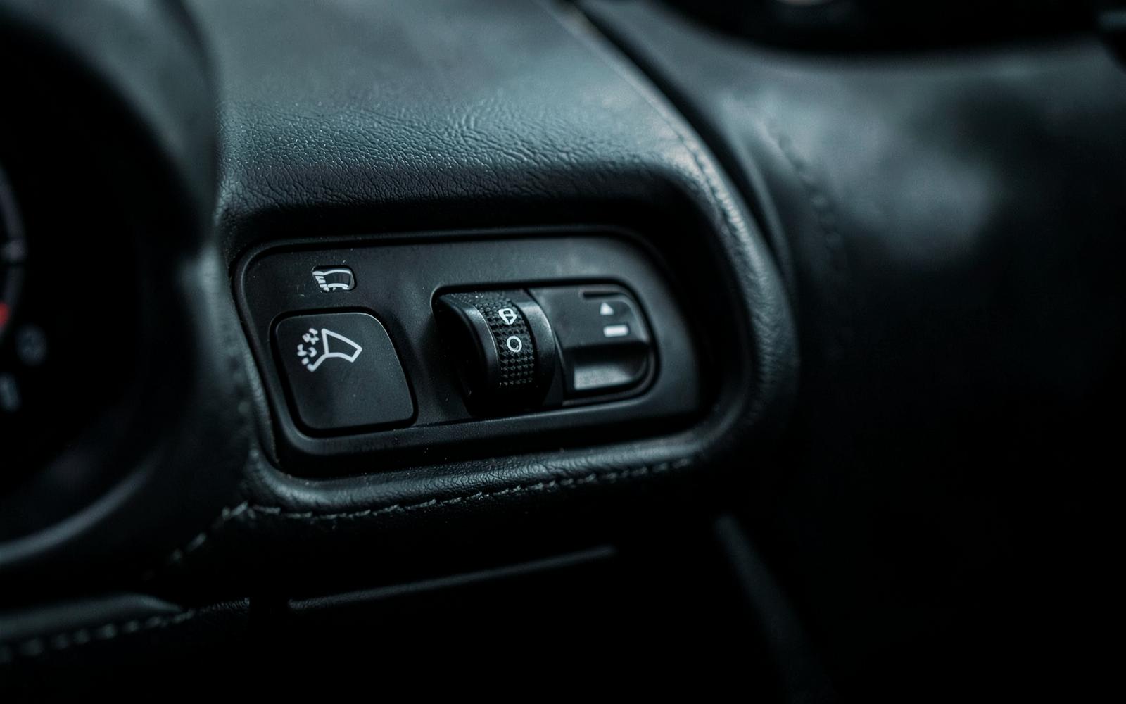 Macro photograph of dashboard controls
