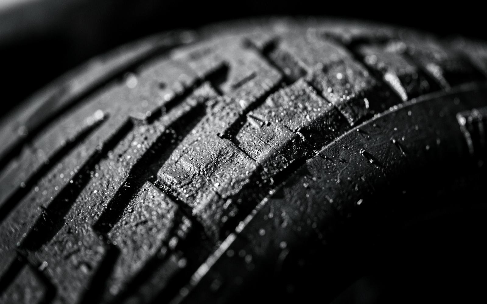 Macro photograph of tire tread